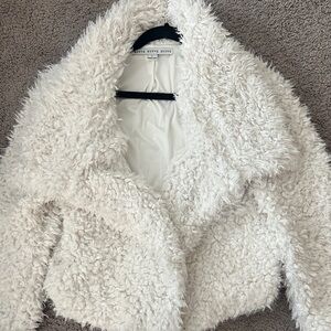 HYFVE Ivory Faux-Sherpa Teddy Jacket - Plush Women's Coat